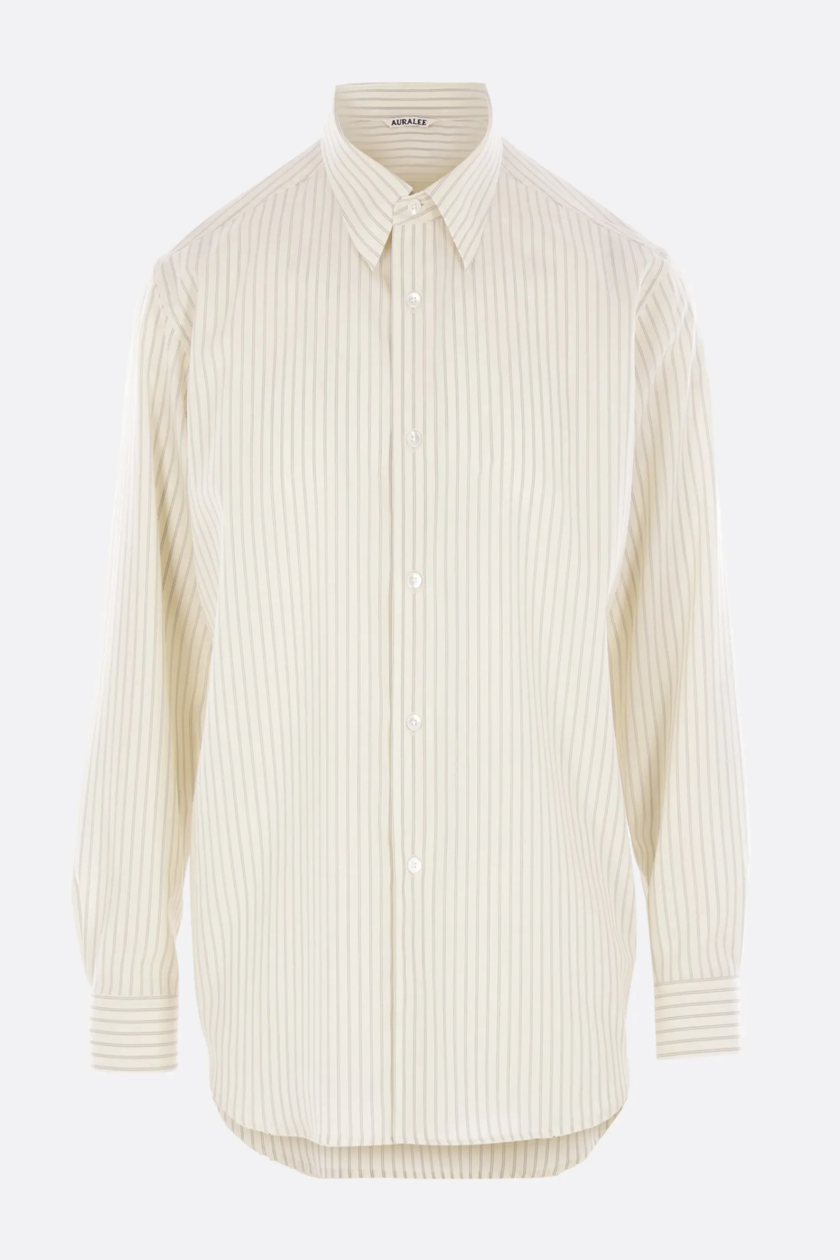AURALEE striped wool shirt