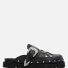 TOGA VIRILIS studded smooth leather mules