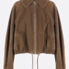 Women LOEWE suede balloon bomber jacket
