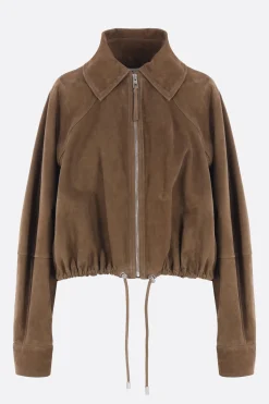 Women LOEWE suede balloon bomber jacket