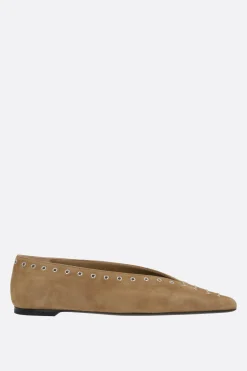 Women TOTEME suede lace-up ballerinas