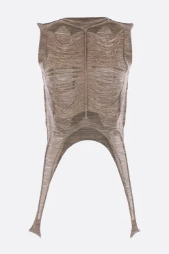 Women RICK OWENS Tanja sleeveless top in lurex knit