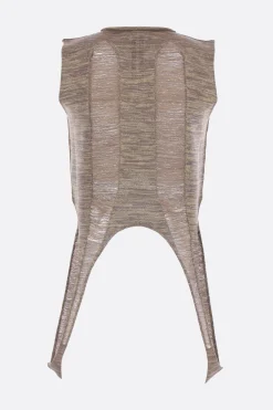 Women RICK OWENS Tanja sleeveless top in lurex knit
