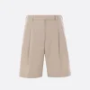 Women THOM BROWNE technical cotton darted shorts