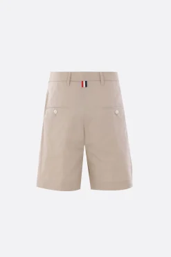 Women THOM BROWNE technical cotton darted shorts