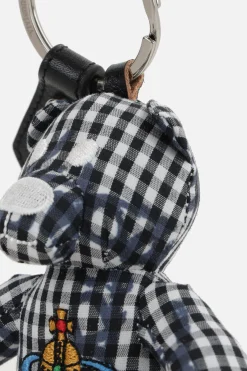 Women VIVIENNE WESTWOOD Teddy Bear key holder in colore Gingham fabric