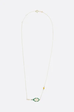 Women ALIITA Tennis Pelota necklace in yellow gold