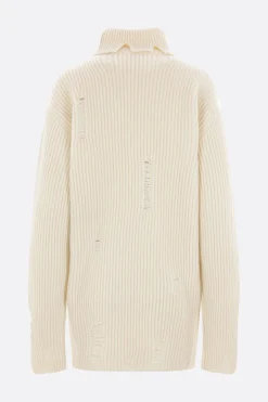 Women ANN DEMEULEMEESTER Tone ribbed wool oversize sweater