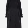 Women TAO COMME DES GARÇONS trench coat in embroidered cotton and technical taffetà