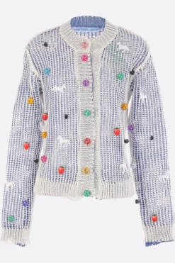 Women CHOPOVA LOWENA Trip Trip cardigan in linen mesh