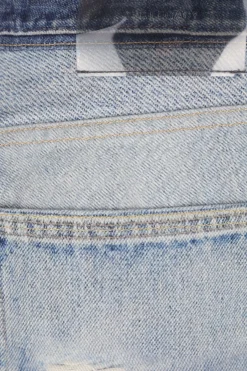 OUR LEGACY trompe l'oeil print denim oversize jeans
