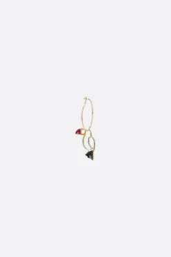 Women ALIITA Tucan earring in enameled yellow gold
