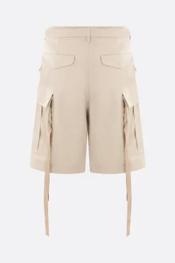 SACAI twill cargo shorts with belt