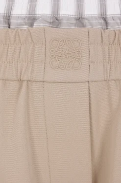 Women LOEWE twill cropped trousers