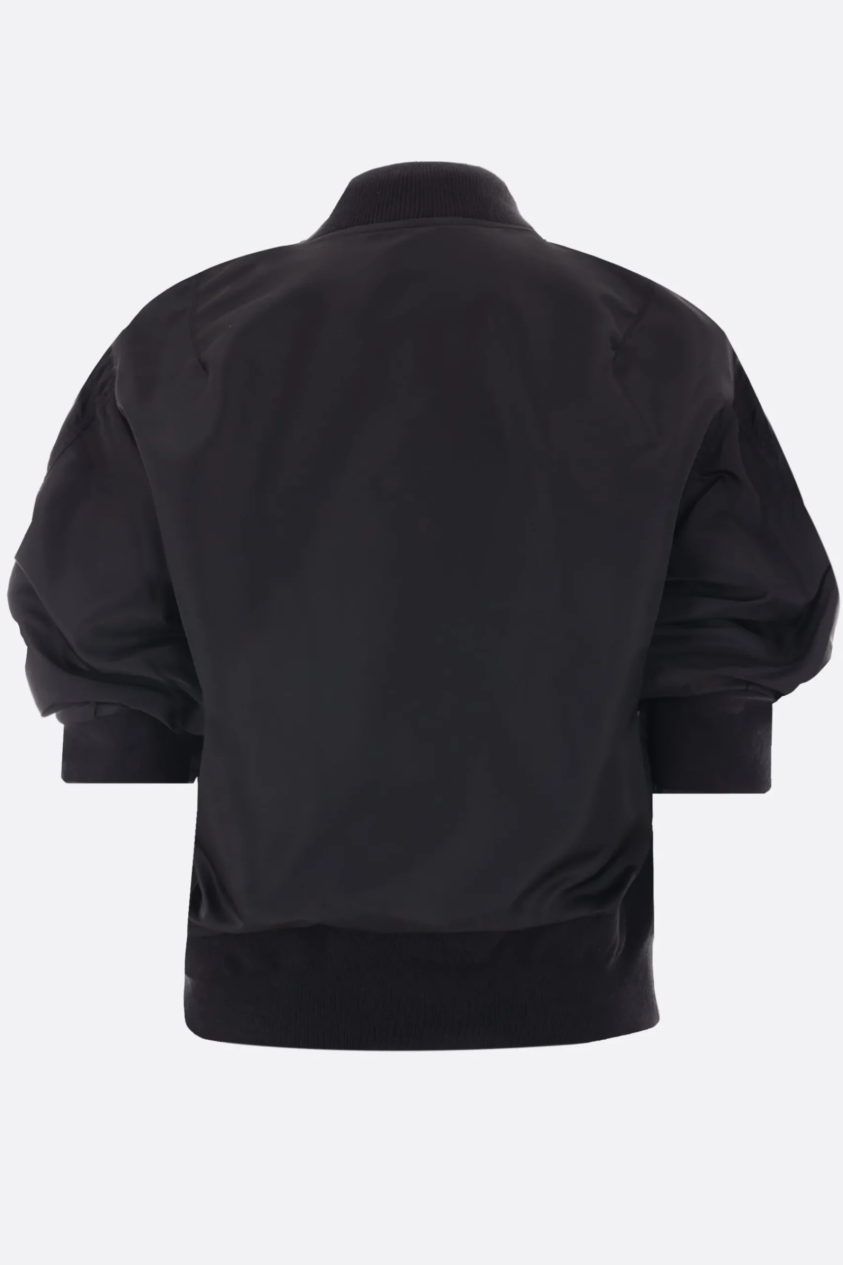 Women SACAI twill short-sleeved bomber jacket
