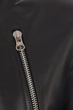 Women MM6 twist leather jacket