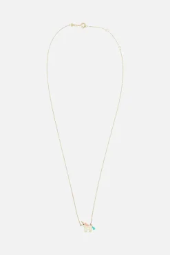 Women ALIITA Unicornio necklace in enameled yellow gold