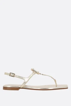 Women ROGER VIVIER Viv' By The Sea sandals in metallic leather