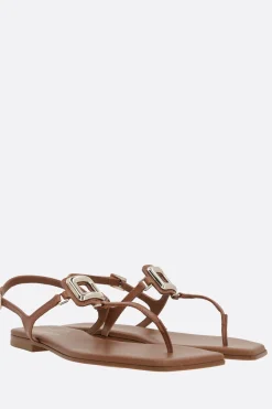 Women ROGER VIVIER Viv' by the Sea thong sandals in smooth leather