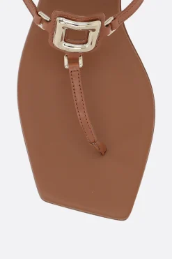 Women ROGER VIVIER Viv' by the Sea thong sandals in smooth leather