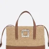 Women ROGER VIVIER Viv' Skate small handbag in raffia