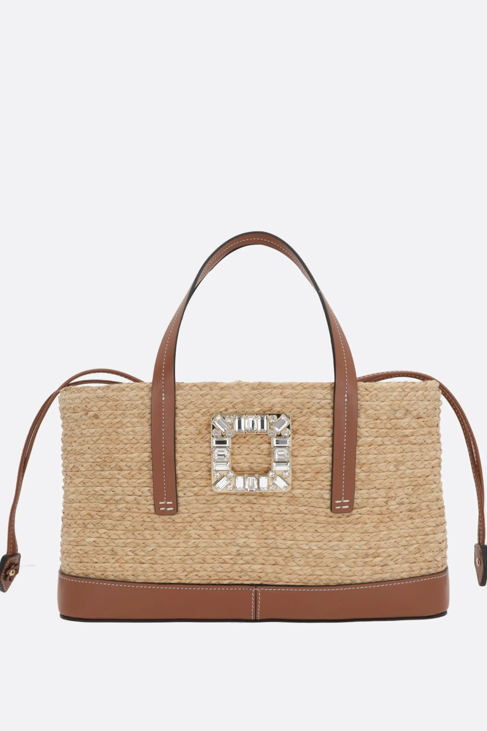 Women ROGER VIVIER Viv' Skate small handbag in raffia