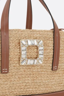 Women ROGER VIVIER Viv' Skate small handbag in raffia