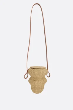 Women INES BRESSAND Wave mini shoulder bag in natural fiber