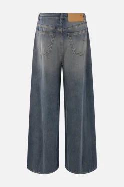 Women MM6 wide-leg denim jeans with drawstring