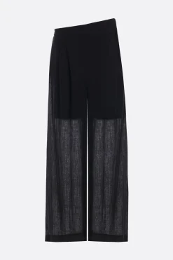 Women YEHUAFAN wide-leg trousers in canvas