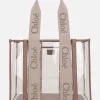 Women CHLOÉ Woody medium tote bag in rubber and leather