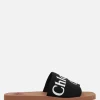 Women CHLOÉ Woody slide sandals in canvas