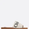 Women CHLOÉ Woody slide sandals in canvas