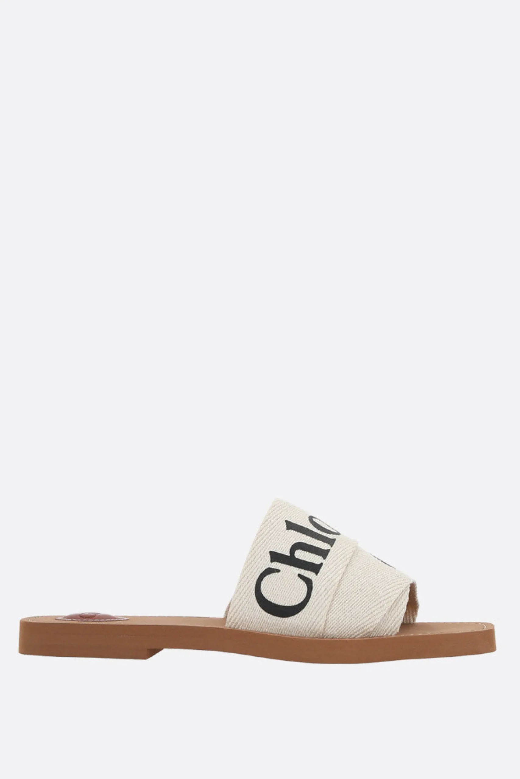 Women CHLOÉ Woody slide sandals in canvas