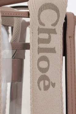 Women CHLOÉ Woody small tote bag in rubber and leather