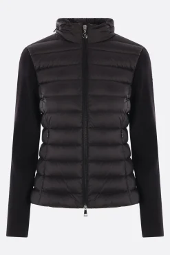 Women MONCLER wool and nylon padded cardigan
