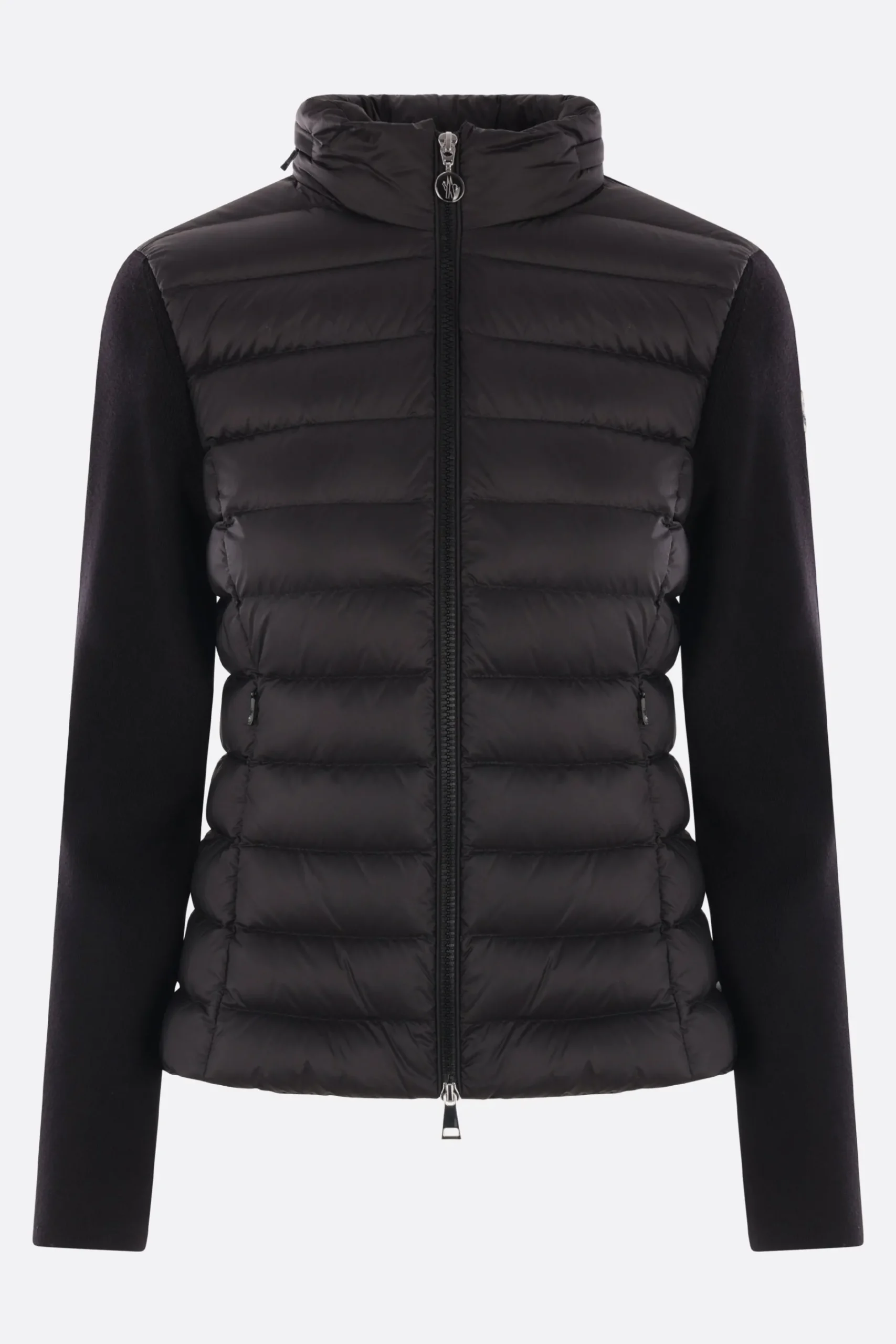 Women MONCLER wool and nylon padded cardigan