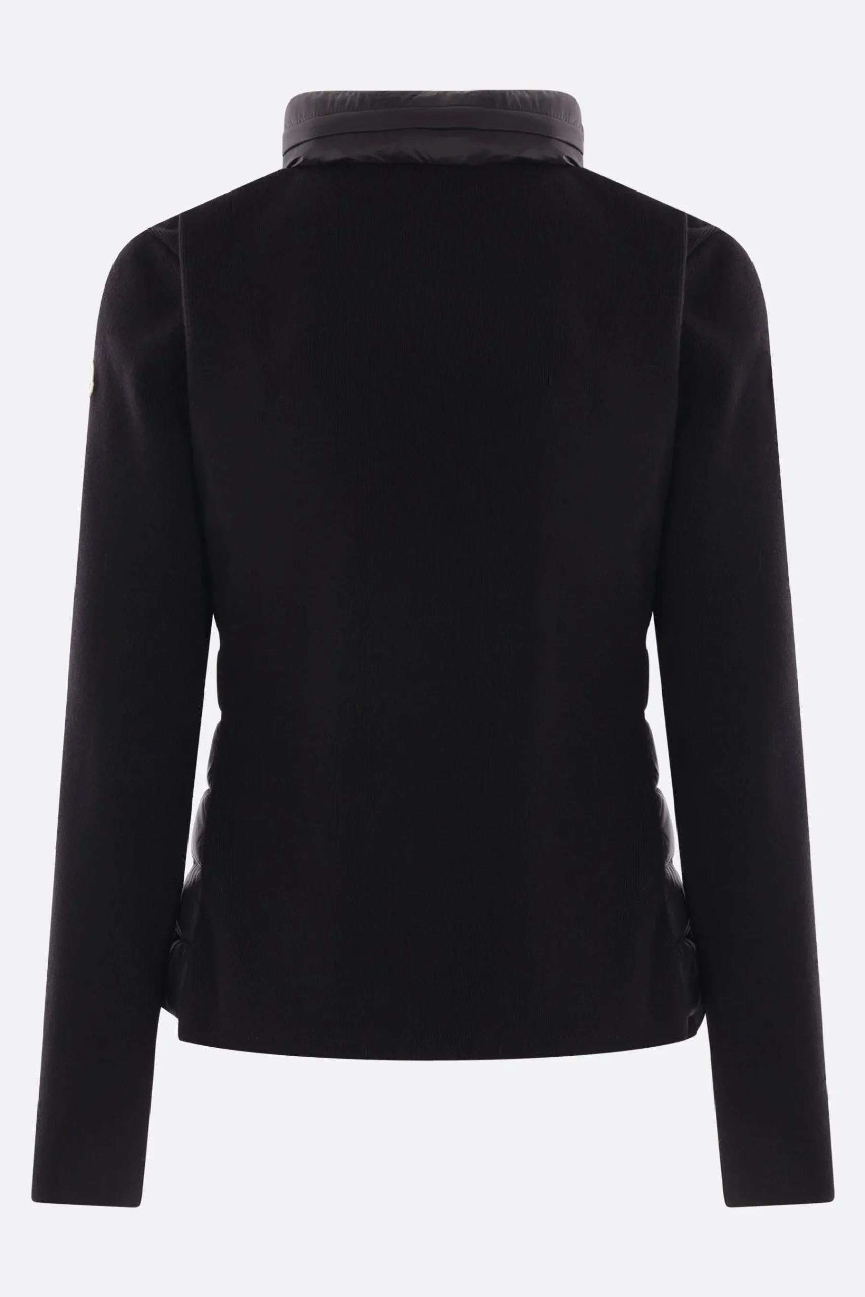 Women MONCLER wool and nylon padded cardigan