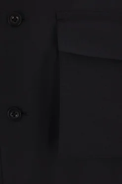 Women SACAI wool and satin shirt dress