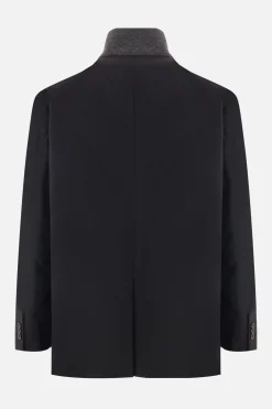SACAI wool blend and nylon suiting jacket