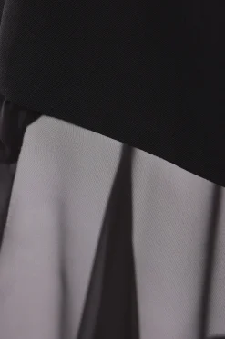 Women SACAI wool blend asymmetric skirt with belt
