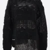 Women Y'S wool blend destructured sweater