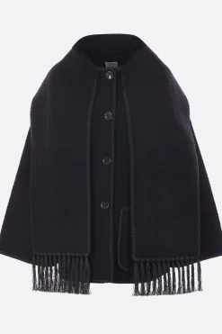 Women TOTEME wool blend embroidered scarf jacket