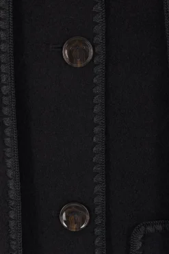 Women TOTEME wool blend embroidered scarf jacket