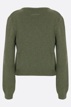 Women MM6 wool blend pullover with cut-out details