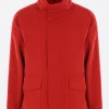 AURALEE wool canvas high neck zip blouson
