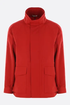 AURALEE wool canvas high neck zip blouson