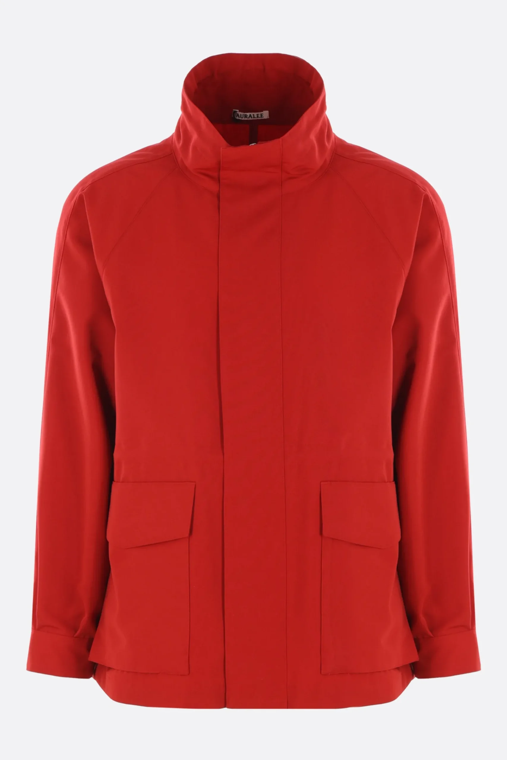 AURALEE wool canvas high neck zip blouson