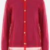 Women COMME DES GARÇONS wool cardigan with tulle layer