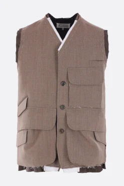 MAISON MARGIELA wool cargo vest